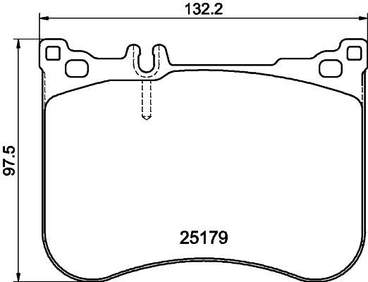 Комплект гальмівних накладок, дискове гальмо, Hella 8DB355020-581