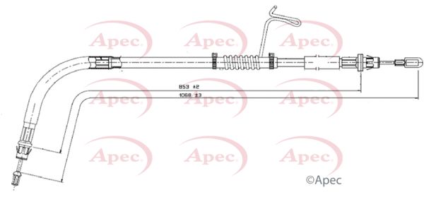 APEC Cable Pull, parking brake CAB1611