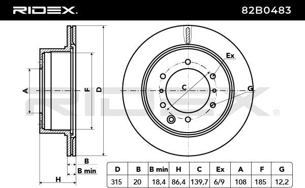 спирачен диск RIDEX