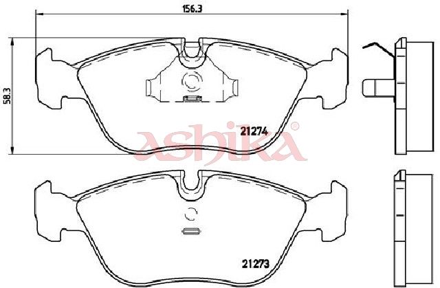 ASHIKA 50-00-0327 Brake Pad Set, disc brake