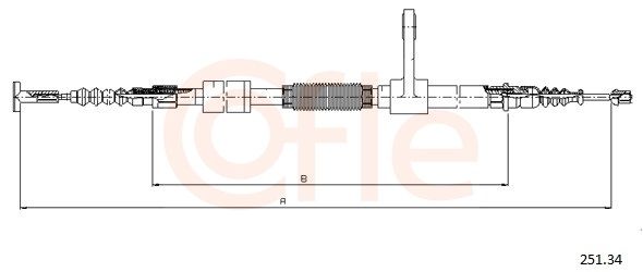 COFLE huzal, rögzítőfék 92.251.34