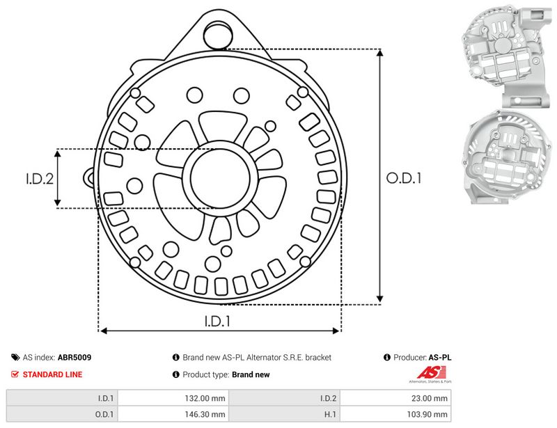 AS-PL ABR5009 Protective Cap, alternator