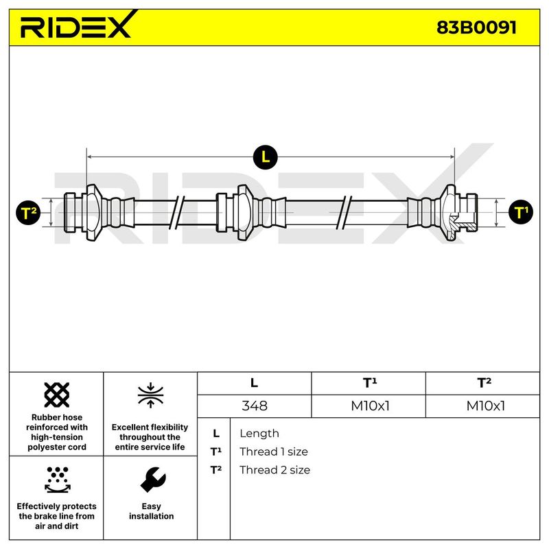 спирачен маркуч RIDEX