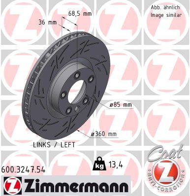 Гальмівний диск, Zimmermann 600.3247.54