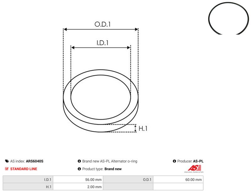 AS-PL ARS6040S Repair Set, alternator
