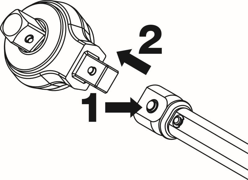 HAZET 6402-1 Plug-in Changeover Ratchet Head, torque wrench