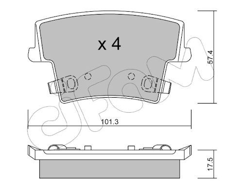 Set placute frana,frana disc 822-718-0 CIFAM