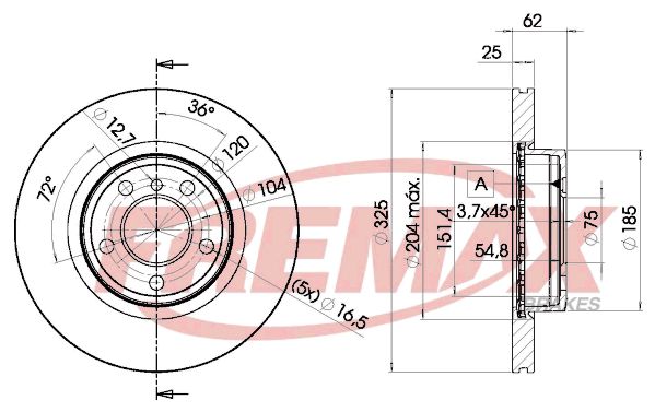 FREMAX BD-2217 Stabdžių diskas
