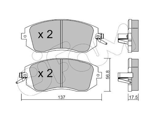 Set placute frana,frana disc 822-500-1 CIFAM