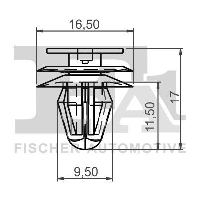 FA1 73-40003.5 Clip, trim/protection strip