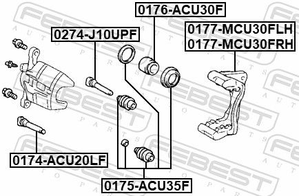 FEBEST 0177-MCU30FRH Brake Caliper