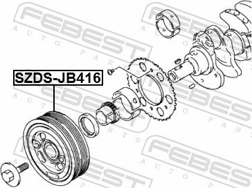 FEBEST SZDS-JB416 Belt Pulley, crankshaft