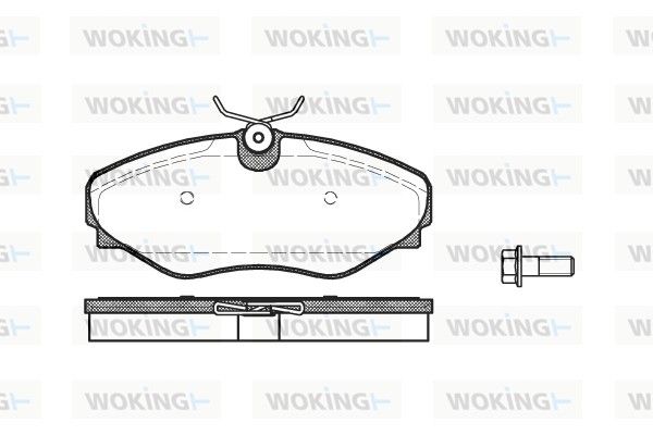 Комплект гальмівних накладок, дискове гальмо, Woking P934320