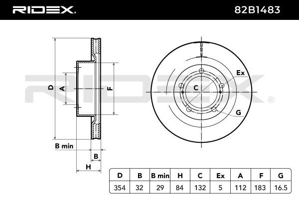 спирачен диск RIDEX