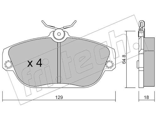fri.tech. 134.0 Brake Pad Set, disc brake