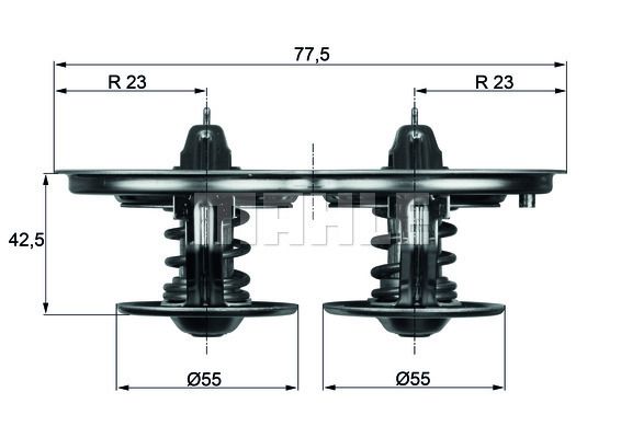 Термостат, охолоджувальна рідина, 80,80°C, SCANIA 4, P,G,R,T, Mahle TX3280D