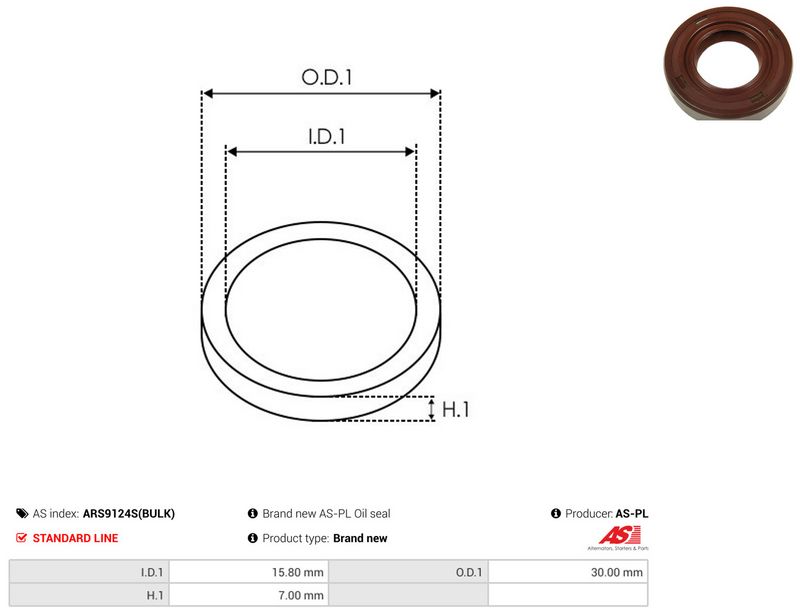 AS-PL ARS9124S(BULK) Repair Set, alternator