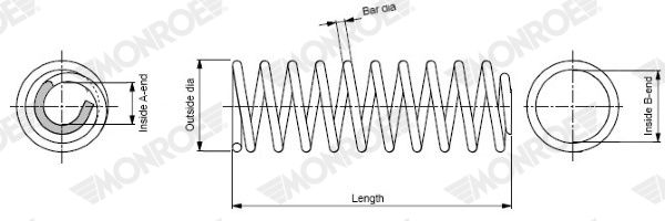 MONROE SP3893 Suspension Spring
