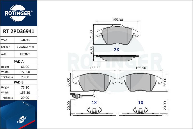 This part match OEM code: 3C0 698 151 A