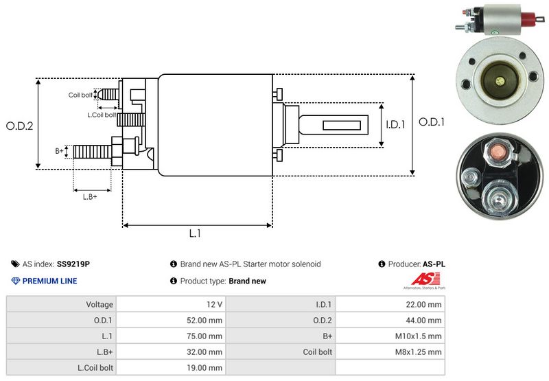 Magnetlülitus, starter, AS-PL SS9219P