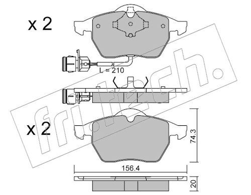 fri.tech. 188.0 Brake Pad Set, disc brake