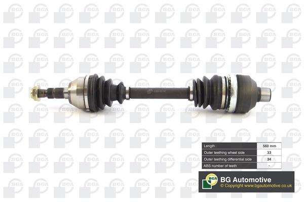 Полуось Astra/Zafira 1.7CDTi 04-15 (34/33) 560mm Пр.