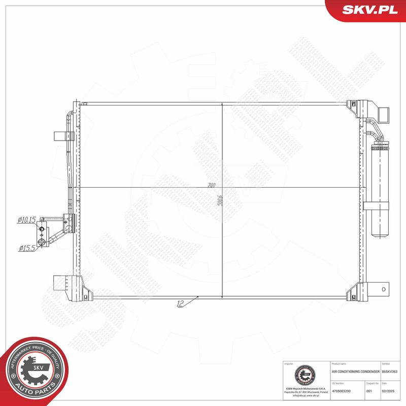Kondensaator, kliimaseade, ESEN SKV 86SKV363