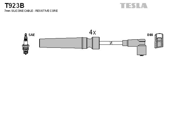 TESLA gyújtókábelkészlet T923B