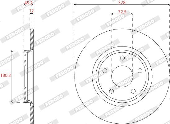 FERODO DDF2818C Brake Disc