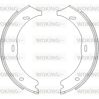 Комплект гальмівних колодок, стоянкове гальмо, Woking Z4745.00