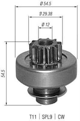 Мала шестірня, стартер, Magneti Marelli 940113020347