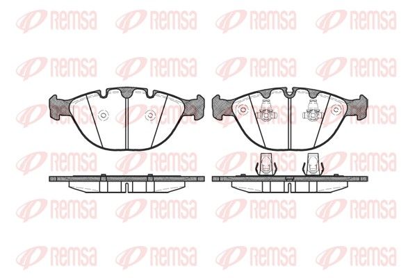 Комплект гальмівних накладок, дискове гальмо, Remsa 0958.00