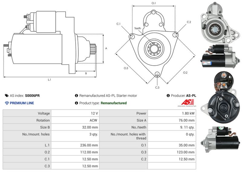 AS-PL S0006PR Starter