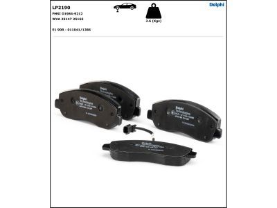 DELPHI LP2190 Brake Pad Set, disc brake