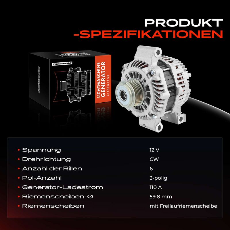 Frankberg 5481FB0002060 Alternator