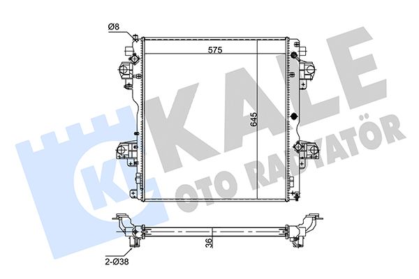 KALE TOYOTA Радіатор охолодження двиг. Land Cruiser Prado 3.0 D-4D 09-