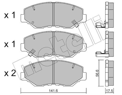 Plaquettes+de+frein+à+disque METELLI 22-0606-0
