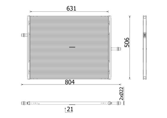 MAHLE Lage temperatuurkoeler, intercooler CIR 40 000P