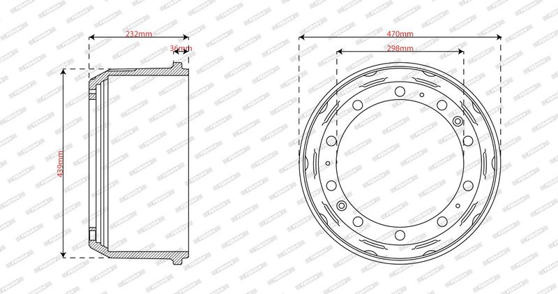 Ferodo Brake Drum CVBD162FER