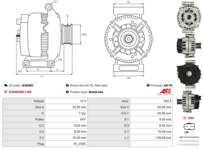 AS-PL A3658S Alternator