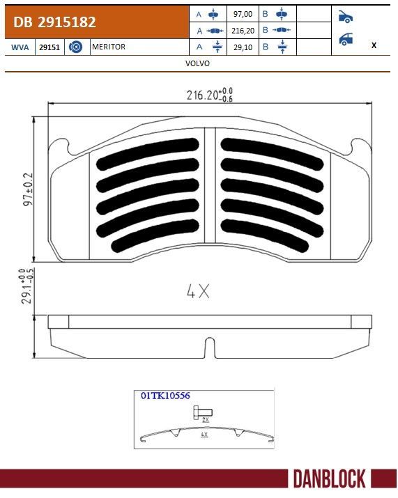 DANBLOCK Remblokkenset, schijfrem