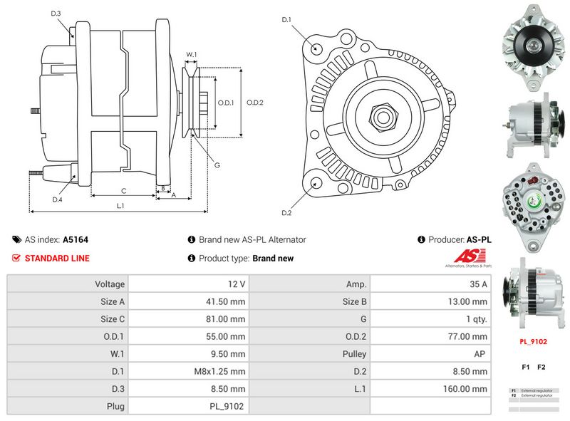 AS-PL A5164 Alternator