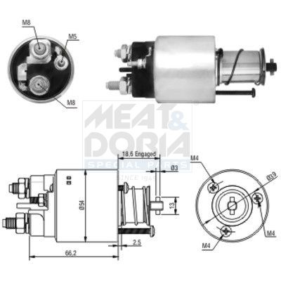 MEAT & DORIA Magneetschakelaar, startmotor 46139