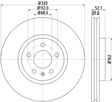 Гальмівний диск, Hella Pagid 8DD355117-191