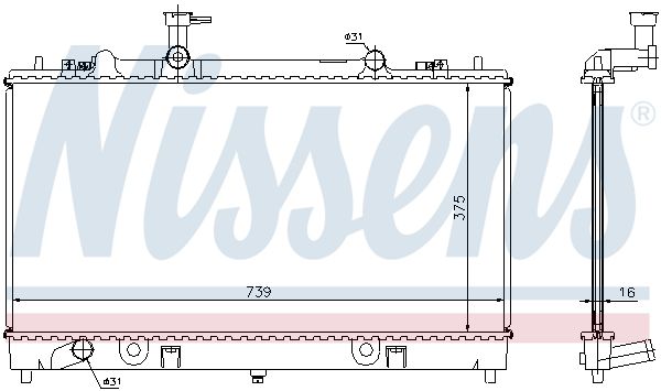 NISSENS 62466A Radiator, engine cooling