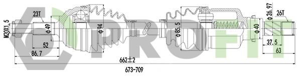 Приводний вал, Profit 2730-3043