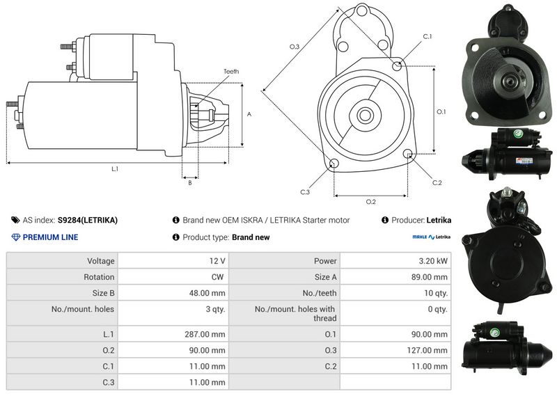 AS-PL S9284(LETRIKA) Starter
