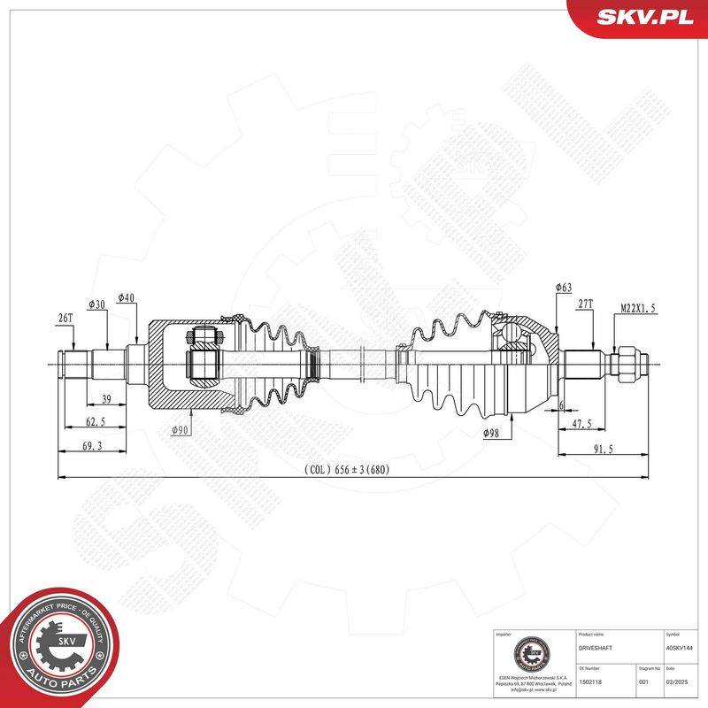 Veovõll, ESEN SKV 40SKV144