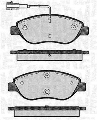 MAGNETI MARELLI fékbetétkészlet, tárcsafék 363916060124