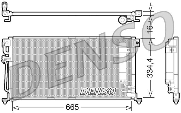 Конденсатор, система кондиціонування повітря, Denso DCN45003